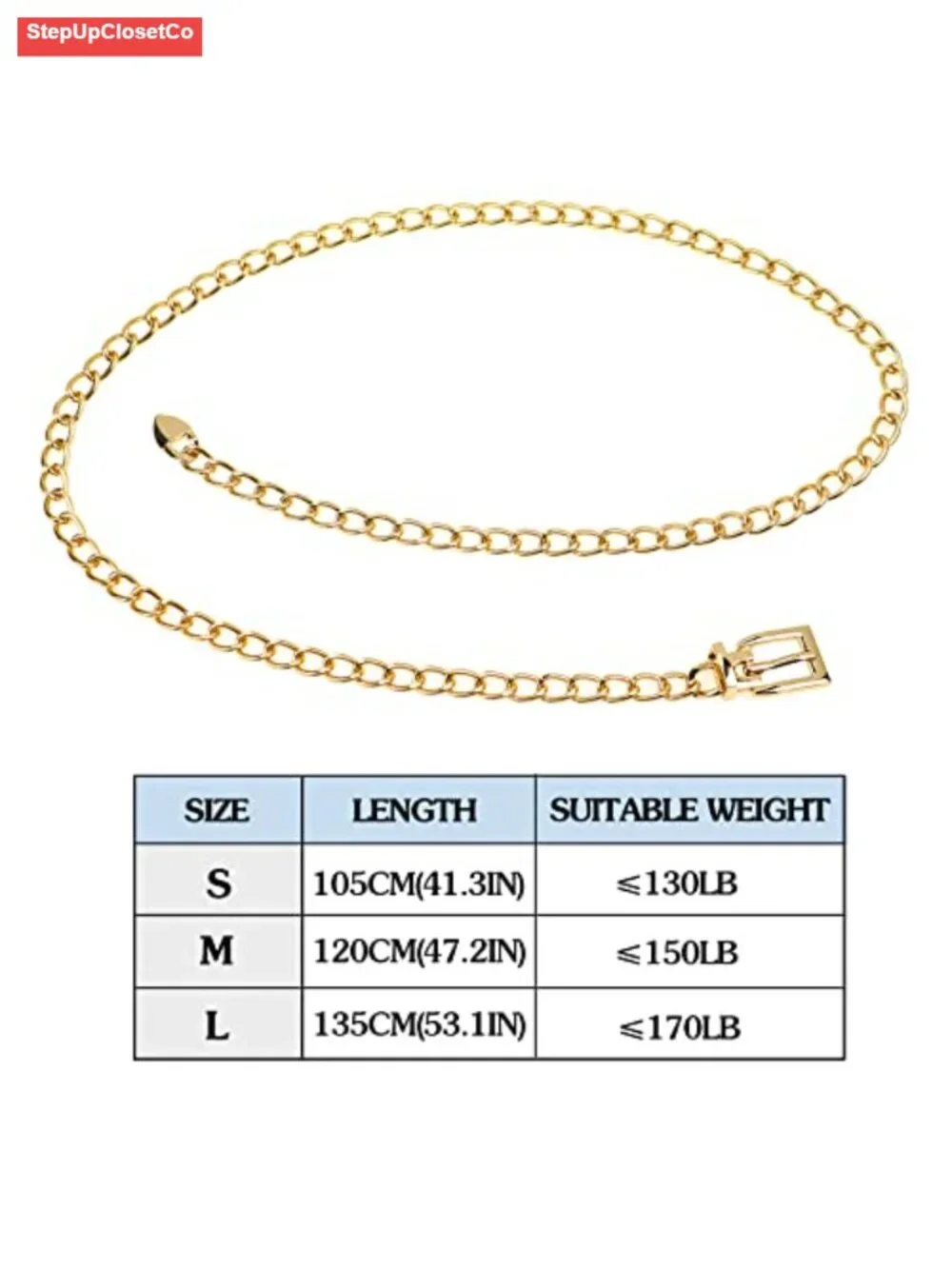 Alloy Chain Belt for Women Punk Adjustable Waist Body Chain